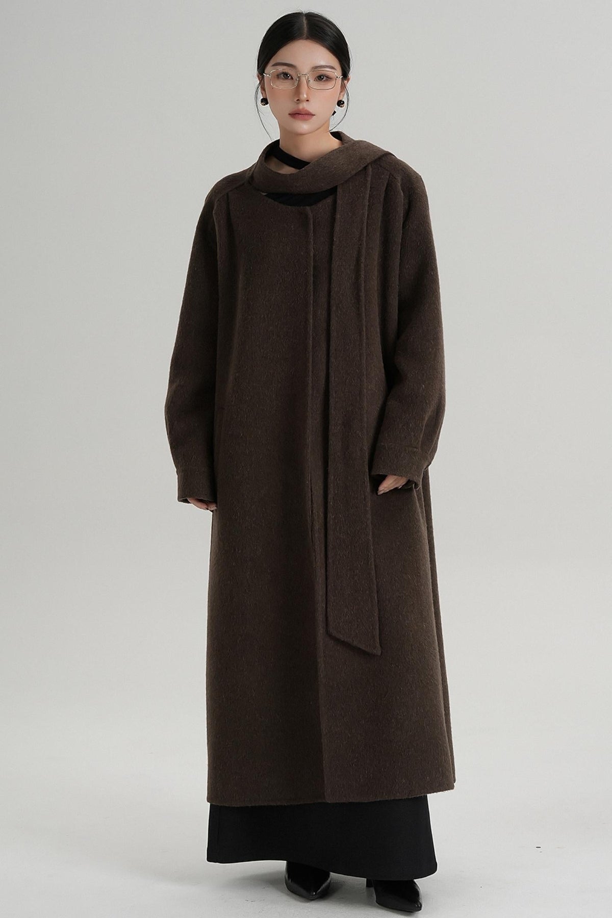 Temperament Woolen Long Coat