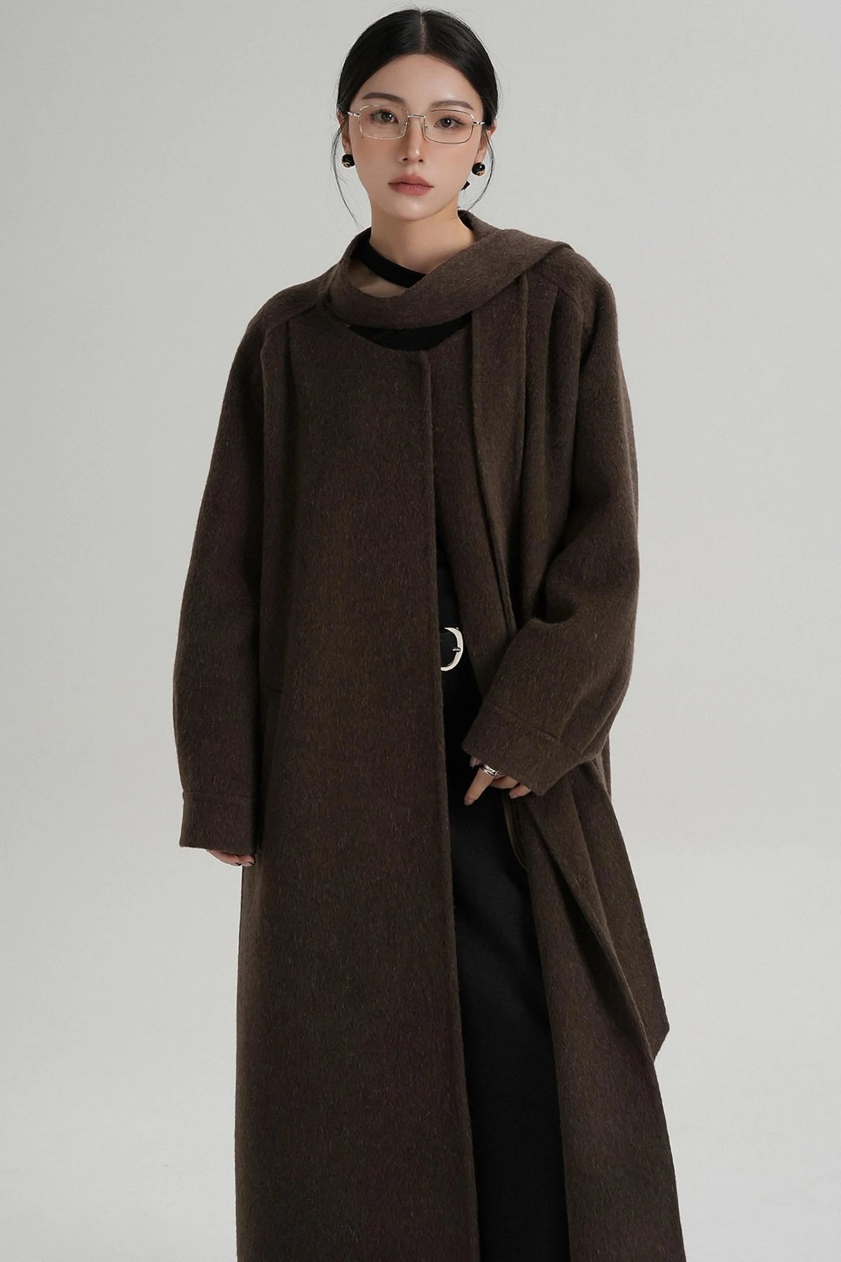 Temperament Woolen Long Coat