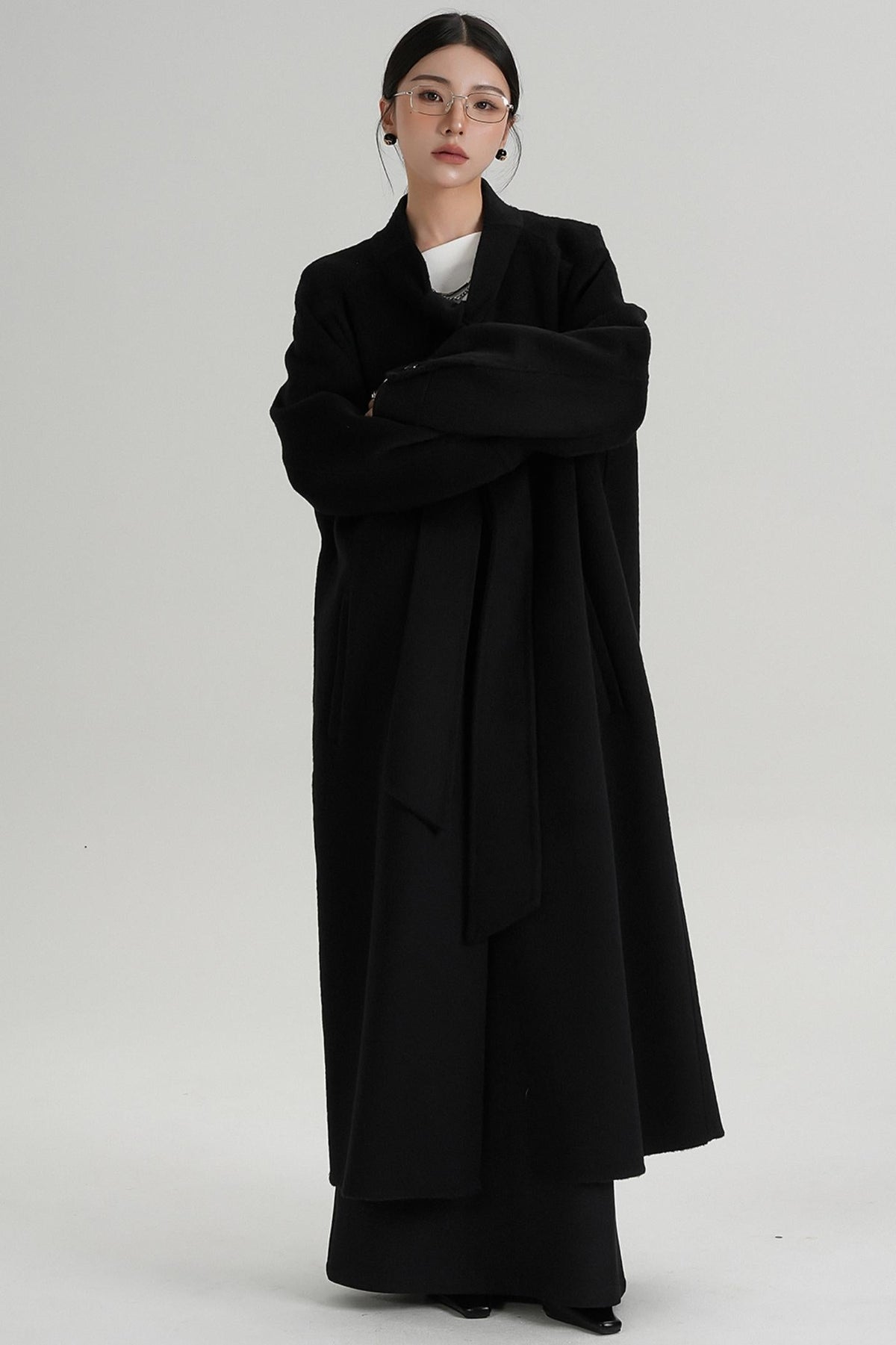 Temperament Woolen Long Coat