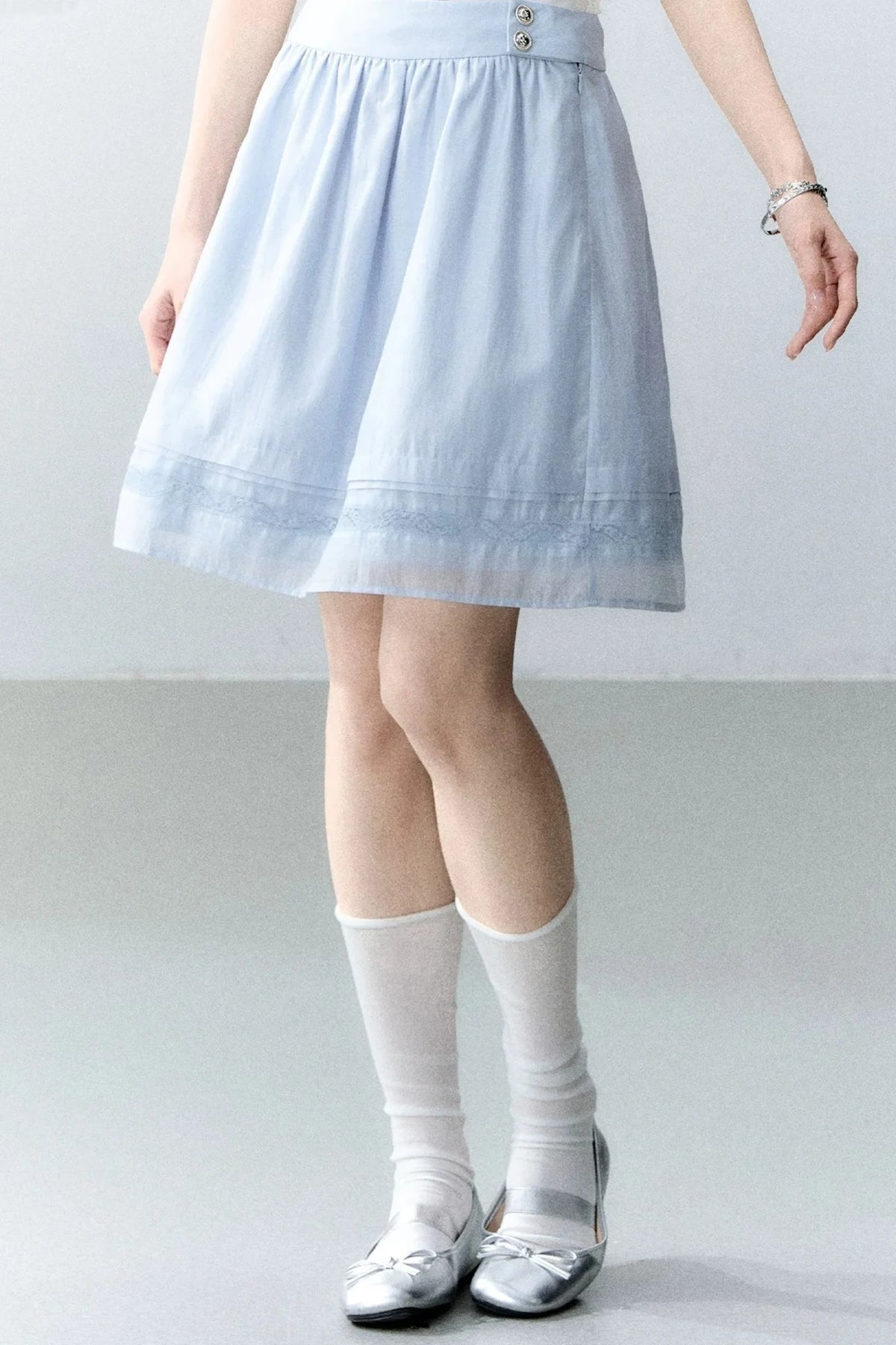 Tencel A-Line Midi Skirt