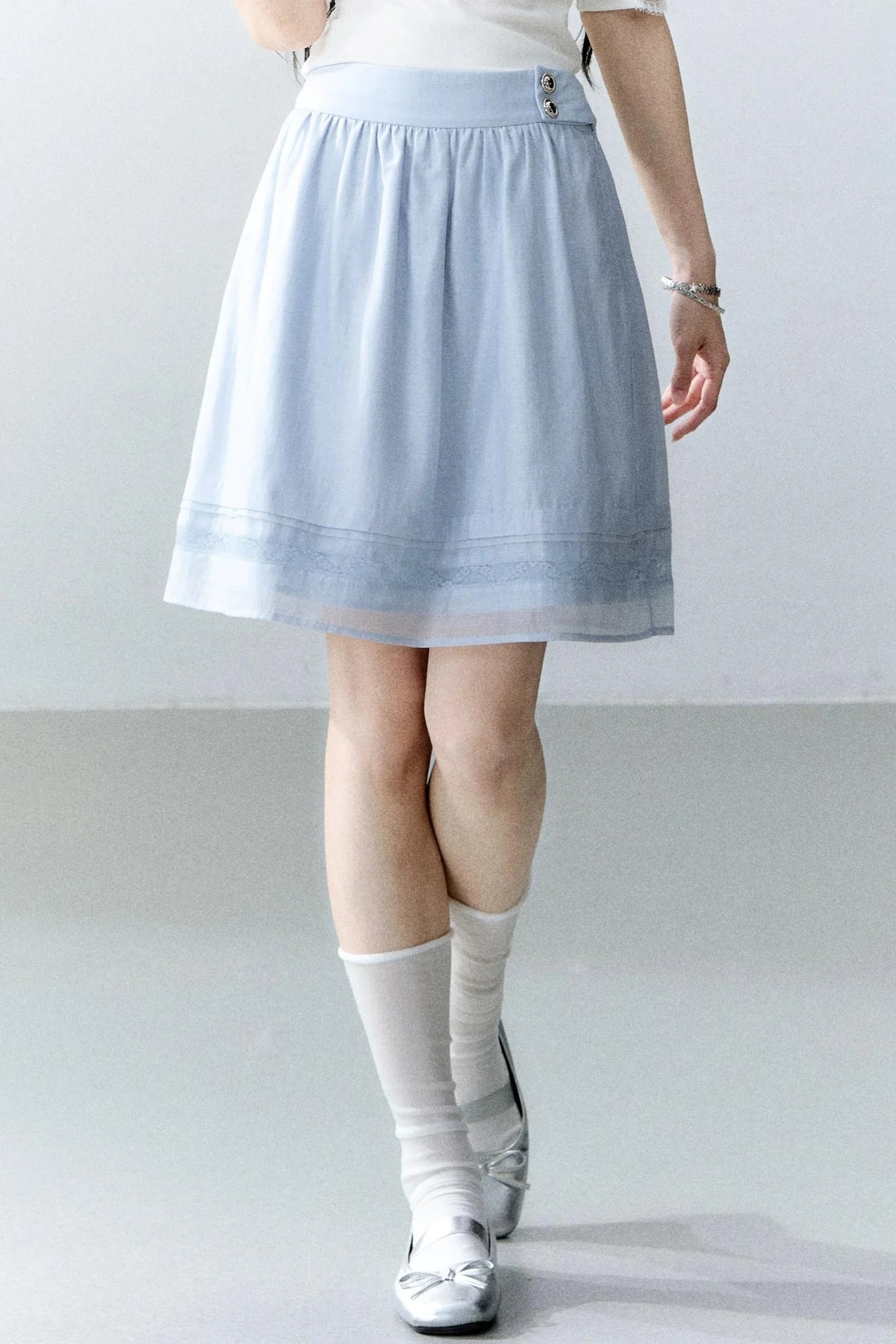 Tencel A-Line Midi Skirt