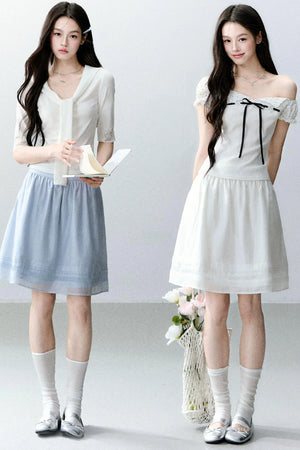 Tencel A-Line Midi Skirt