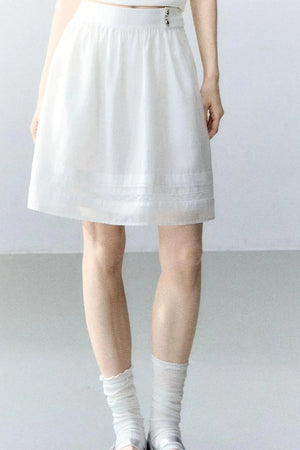 Tencel A-Line Midi Skirt
