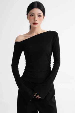 Tencel Asymmetrical Flared Top