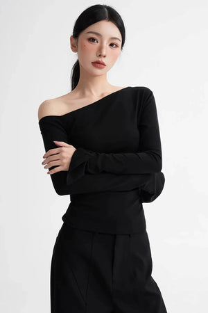 Tencel Asymmetrical Flared Top