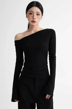 Tencel Asymmetrical Flared Top