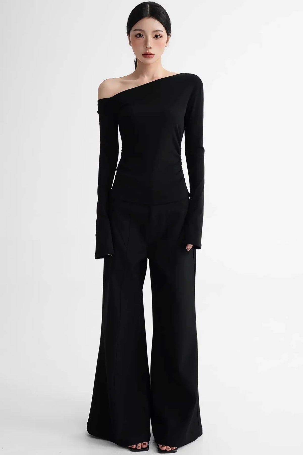 Tencel Asymmetrical Flared Top