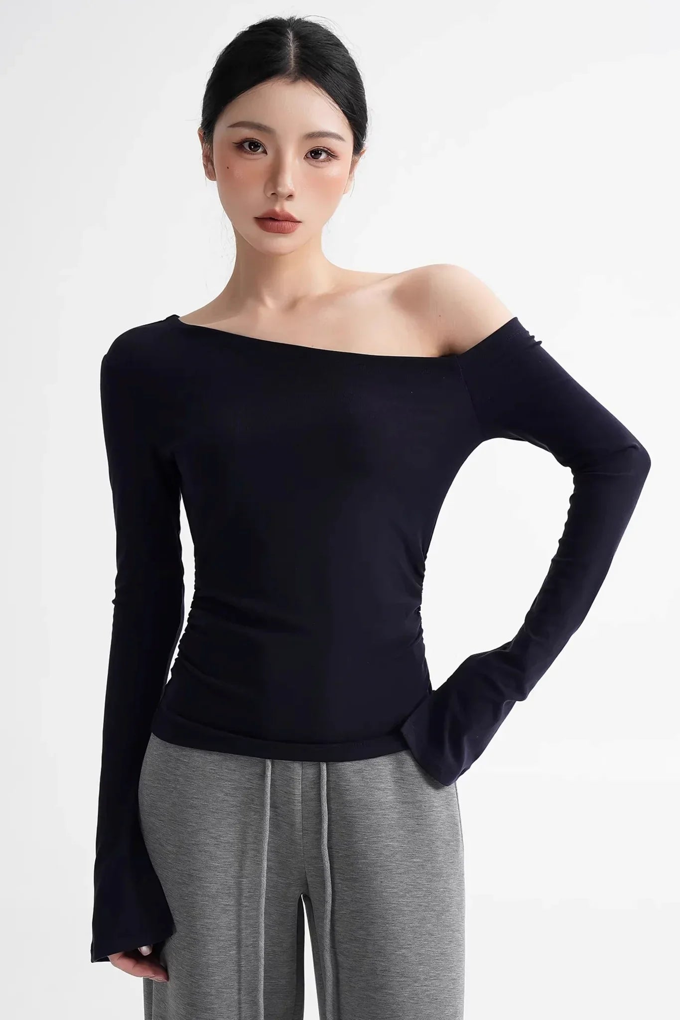Tencel Asymmetrical Flared Top