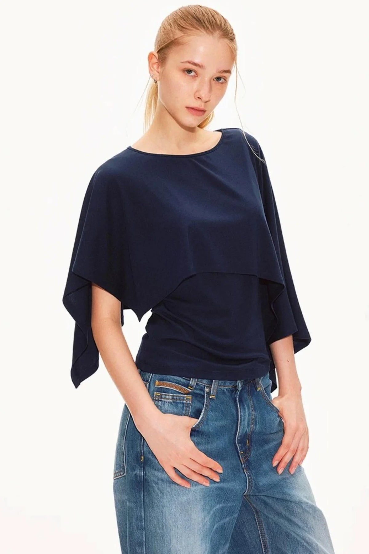 Tencel Cape Sleeve Vest
