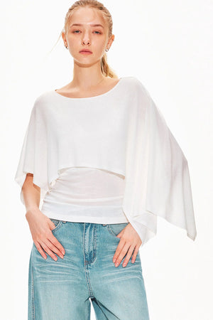 Tencel Cape Sleeve Vest