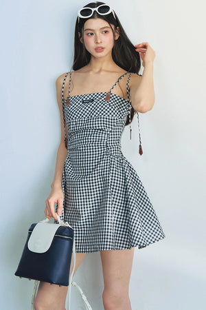 Tencel Checkered Camisole Dress