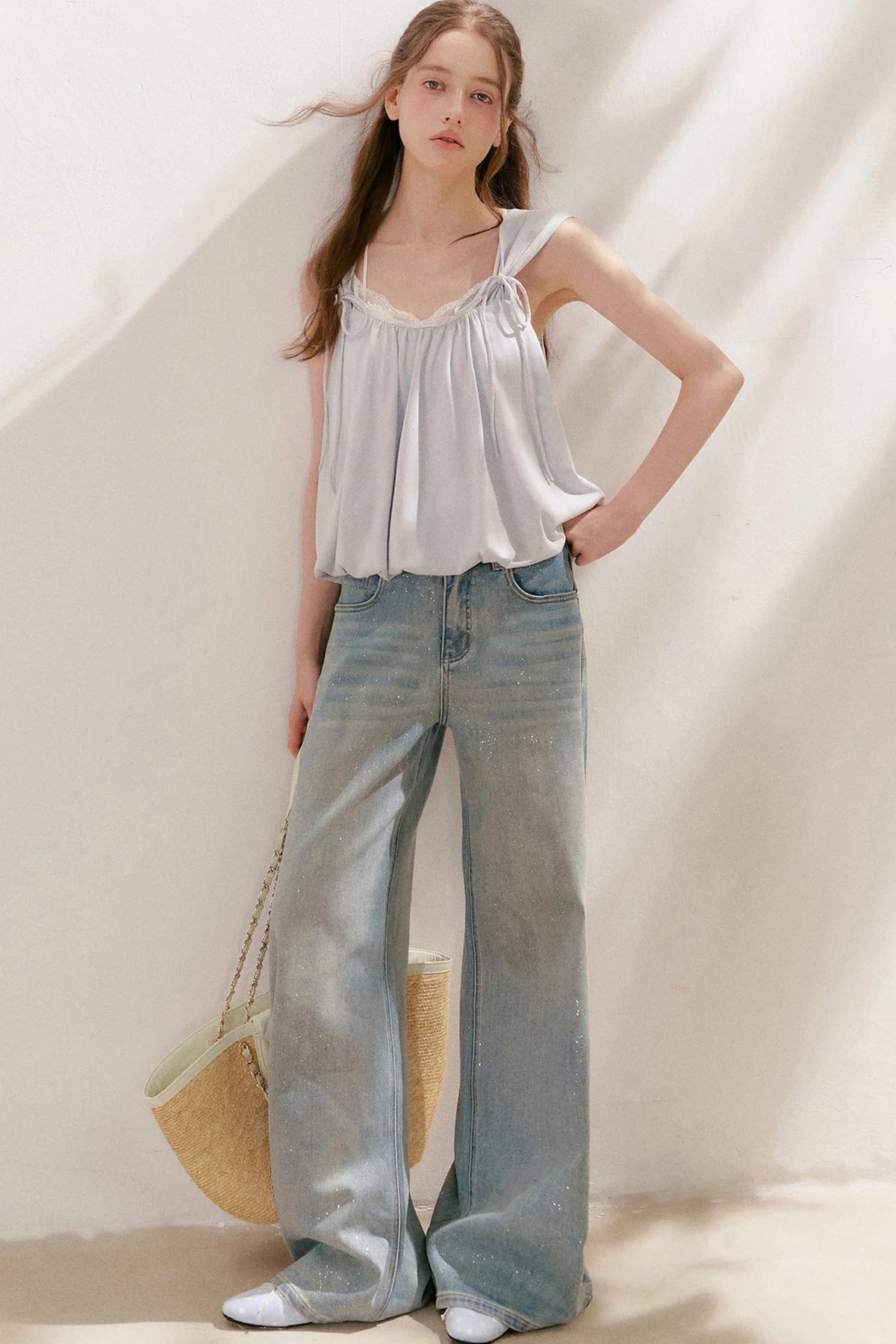 Tencel Linen Cotton Lace Camisole Top