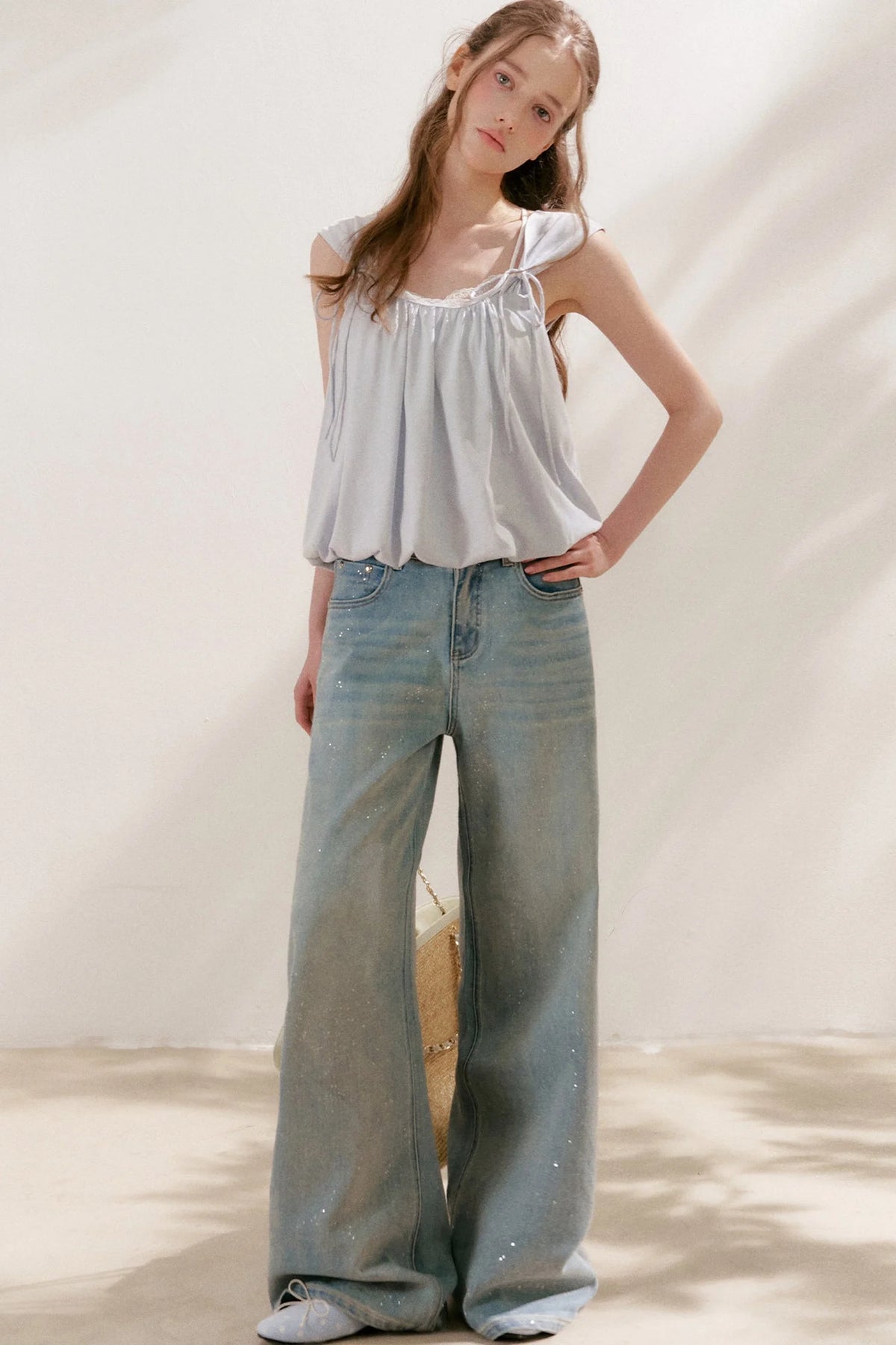 Tencel Linen Cotton Lace Camisole Top