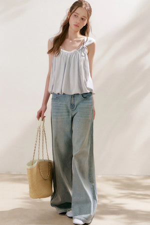 Tencel Linen Cotton Lace Camisole Top
