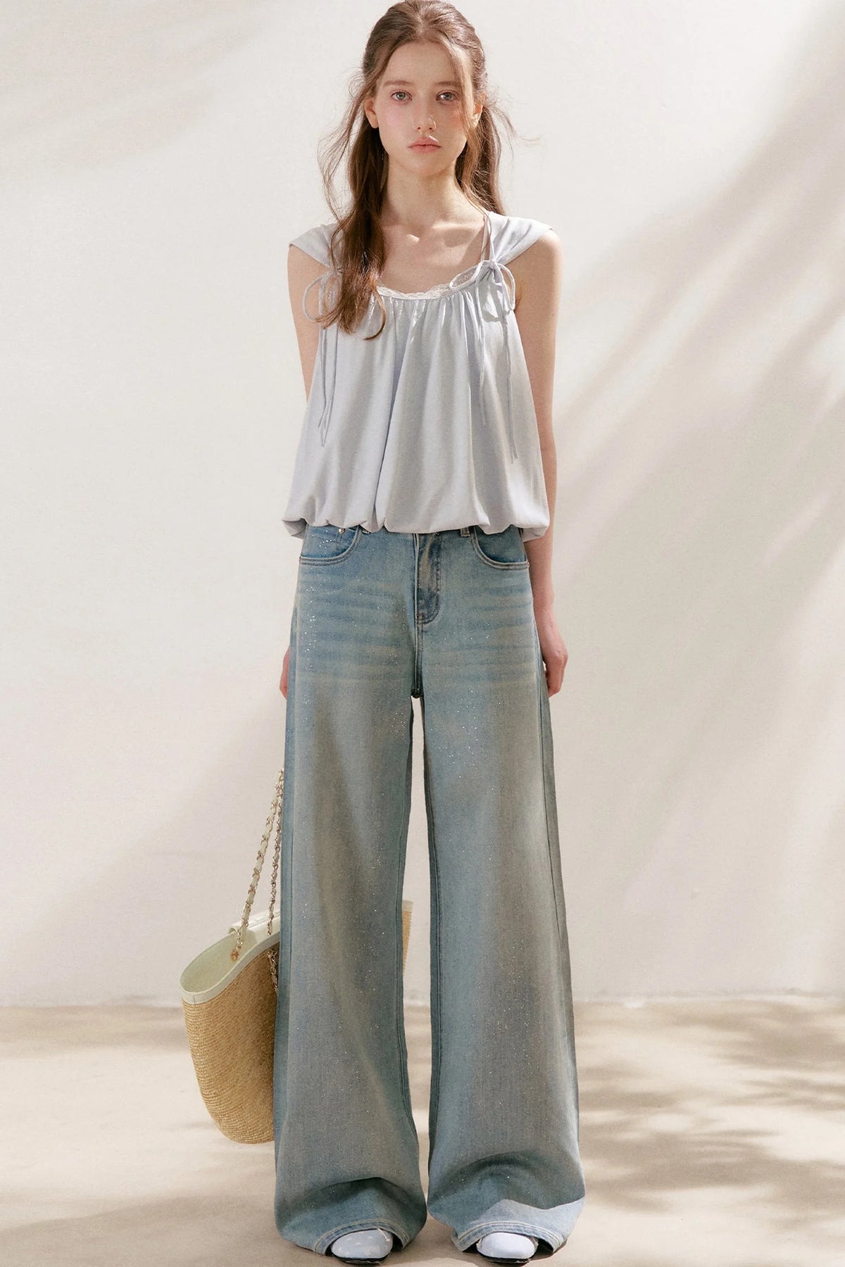 Tencel Linen Cotton Lace Camisole Top