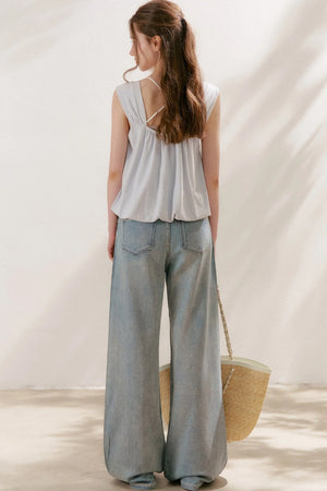 Tencel Linen Cotton Lace Camisole Top