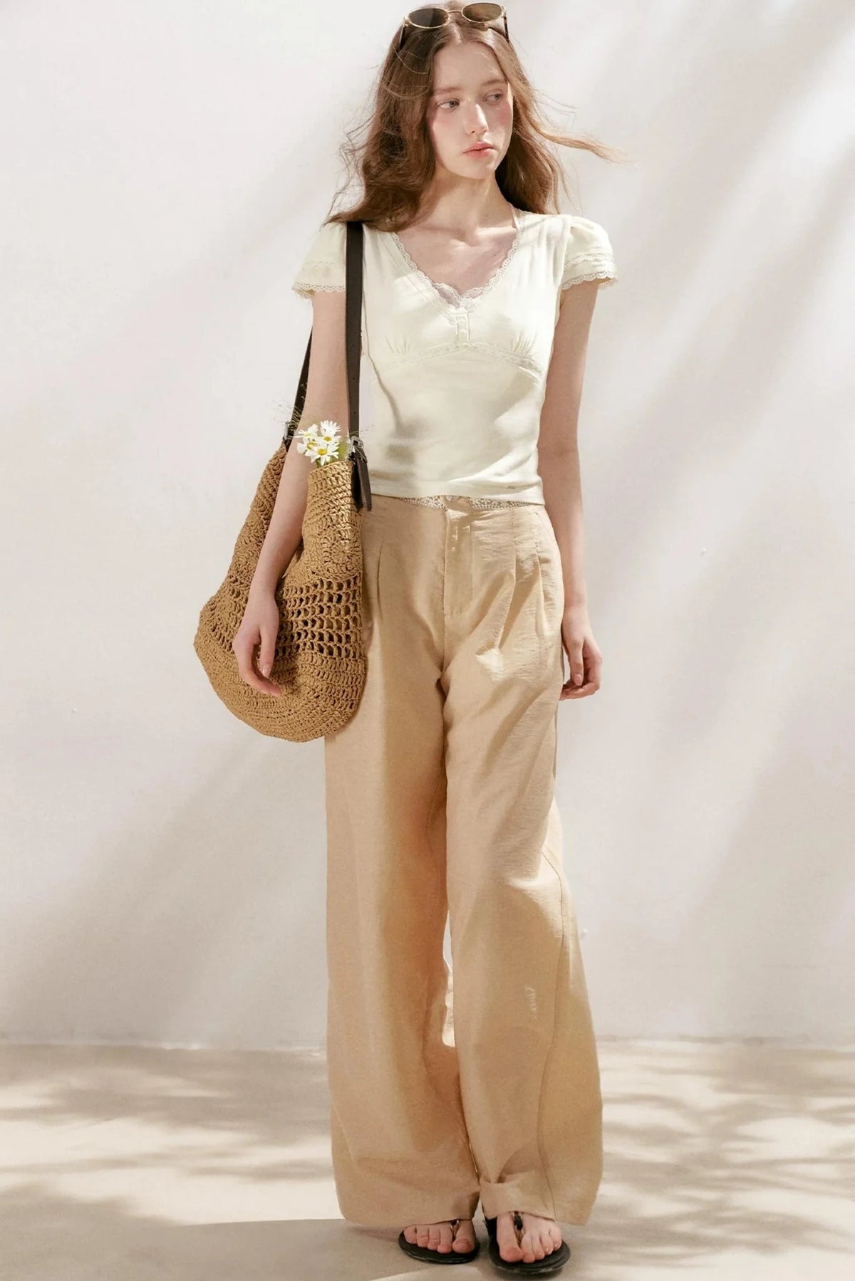 Tencel Linen Lace Pants