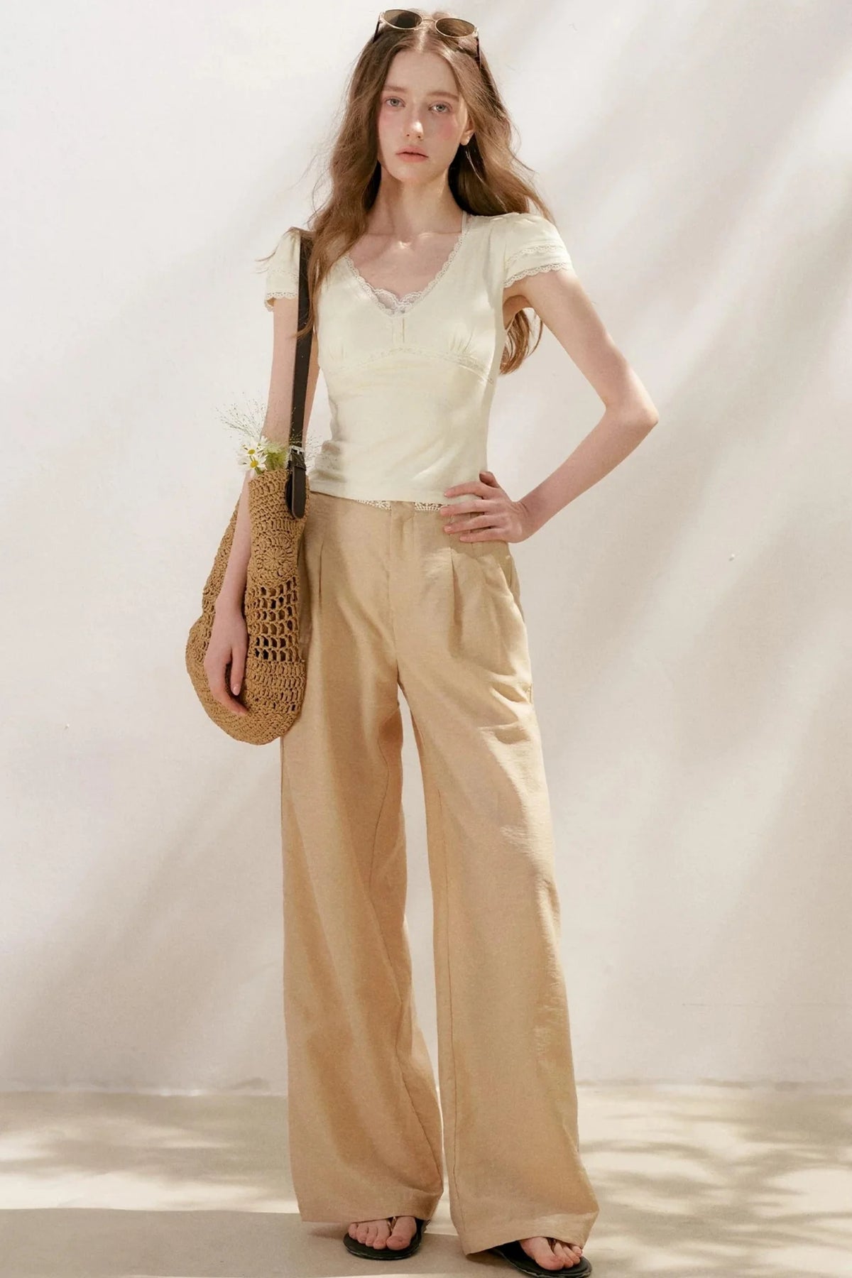 Tencel Linen Lace Pants