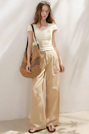 Tencel Linen Lace Pants