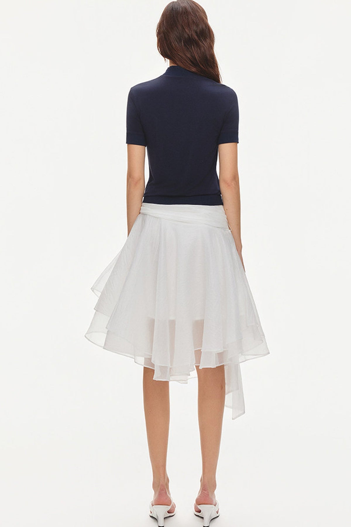 Tencel Modal Half-High Collar Blouse