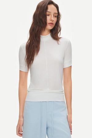 Tencel Modal Half-High Collar Blouse