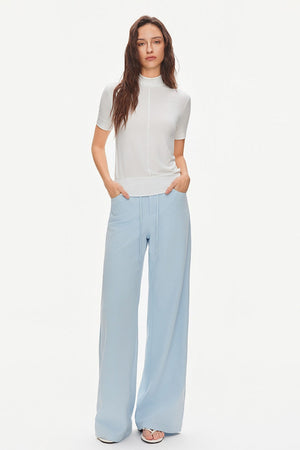 Tencel Modal Half-High Collar Blouse