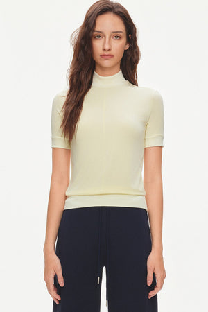 Tencel Modal Half-High Collar Blouse