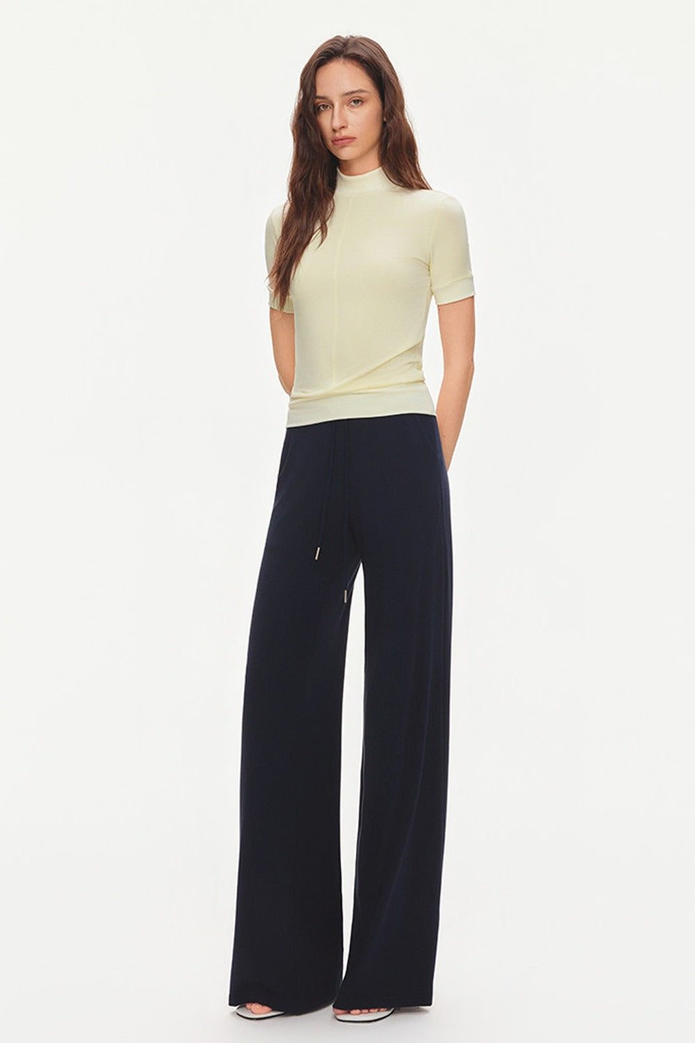 Tencel Modal Half-High Collar Blouse