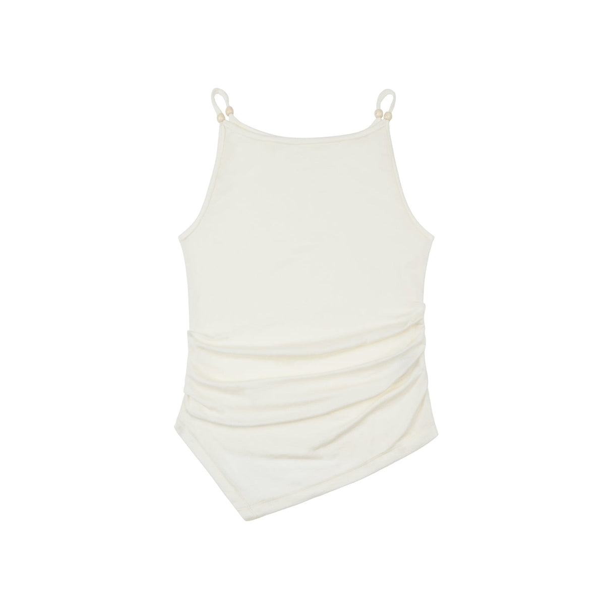 Tencel Pinch-Pleated Tank Top