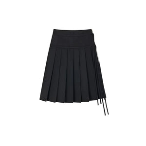 Tencel Pleated Streamer Midi Skirt