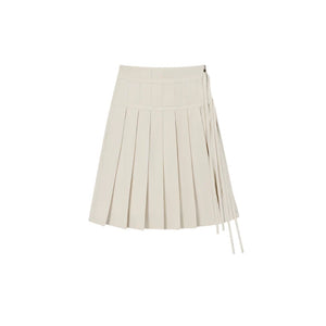 Tencel Pleated Streamer Midi Skirt