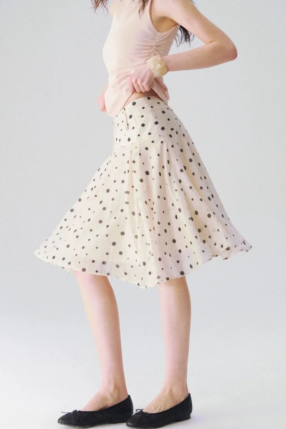 Tencel Polka Dot Skirt