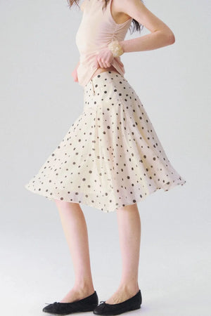 Tencel Polka Dot Skirt
