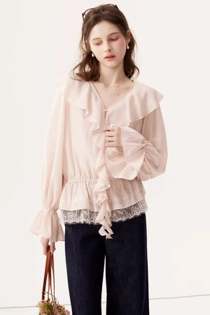 Tencel Ruffle Blouse