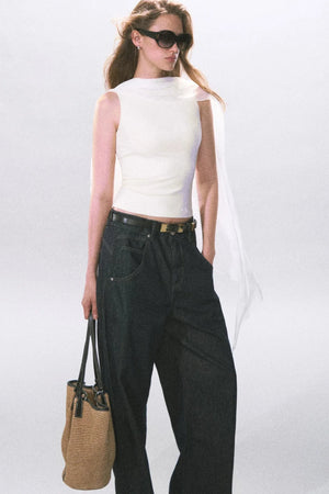 Tencel Sheer Irregular Mesh Cape