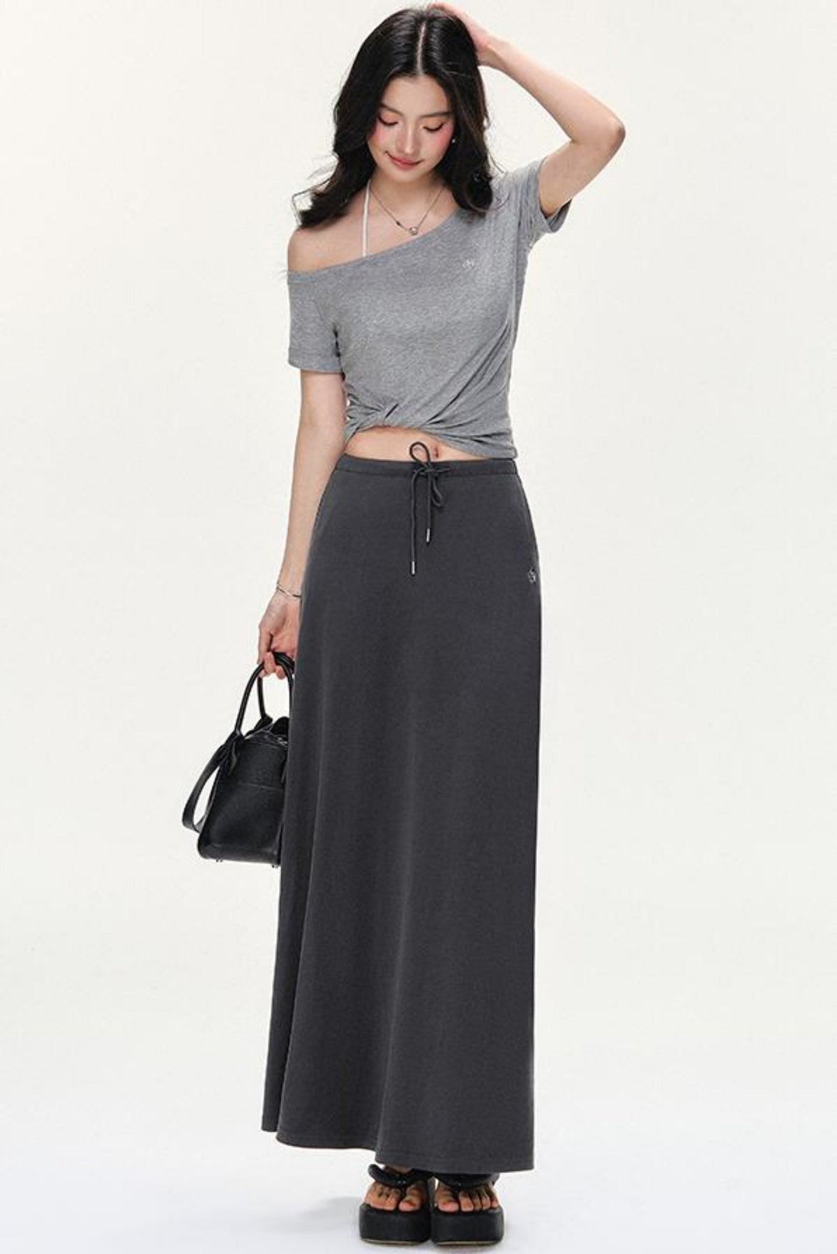 Tencel Twisted Pleat Tee