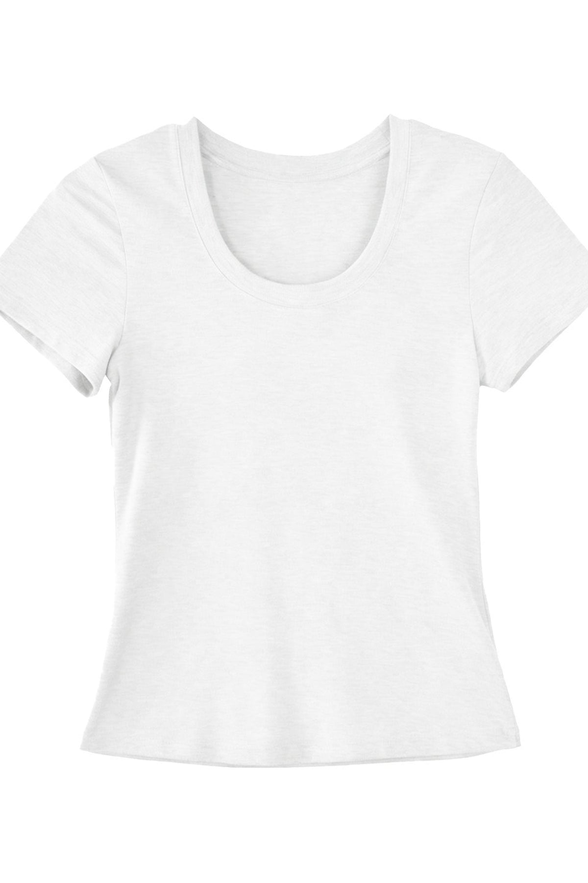 Tencel U-Neck Short-Sleeved T-Shirt