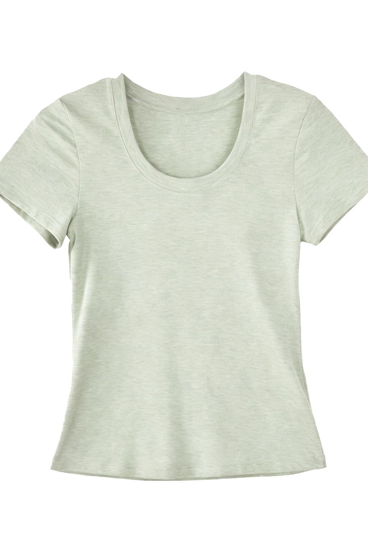Tencel U-Neck Short-Sleeved T-Shirt
