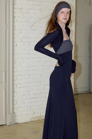 Tencel Waist Long Dress Set-Up