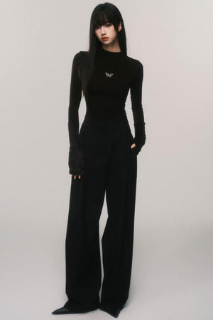 Tencel Wool High Rise Suit Pants
