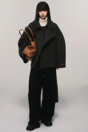 Tencel Wool High Rise Suit Pants