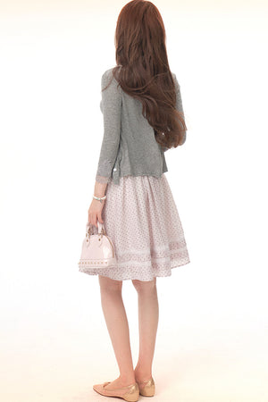 Tencel Wool Lace Camisole & Skirt Set-Up