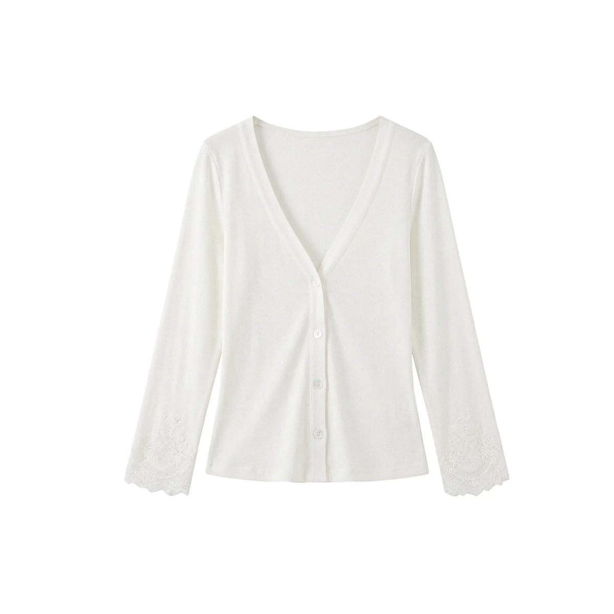 Tencel Wool Lace Cardigan Skirt Set-Up