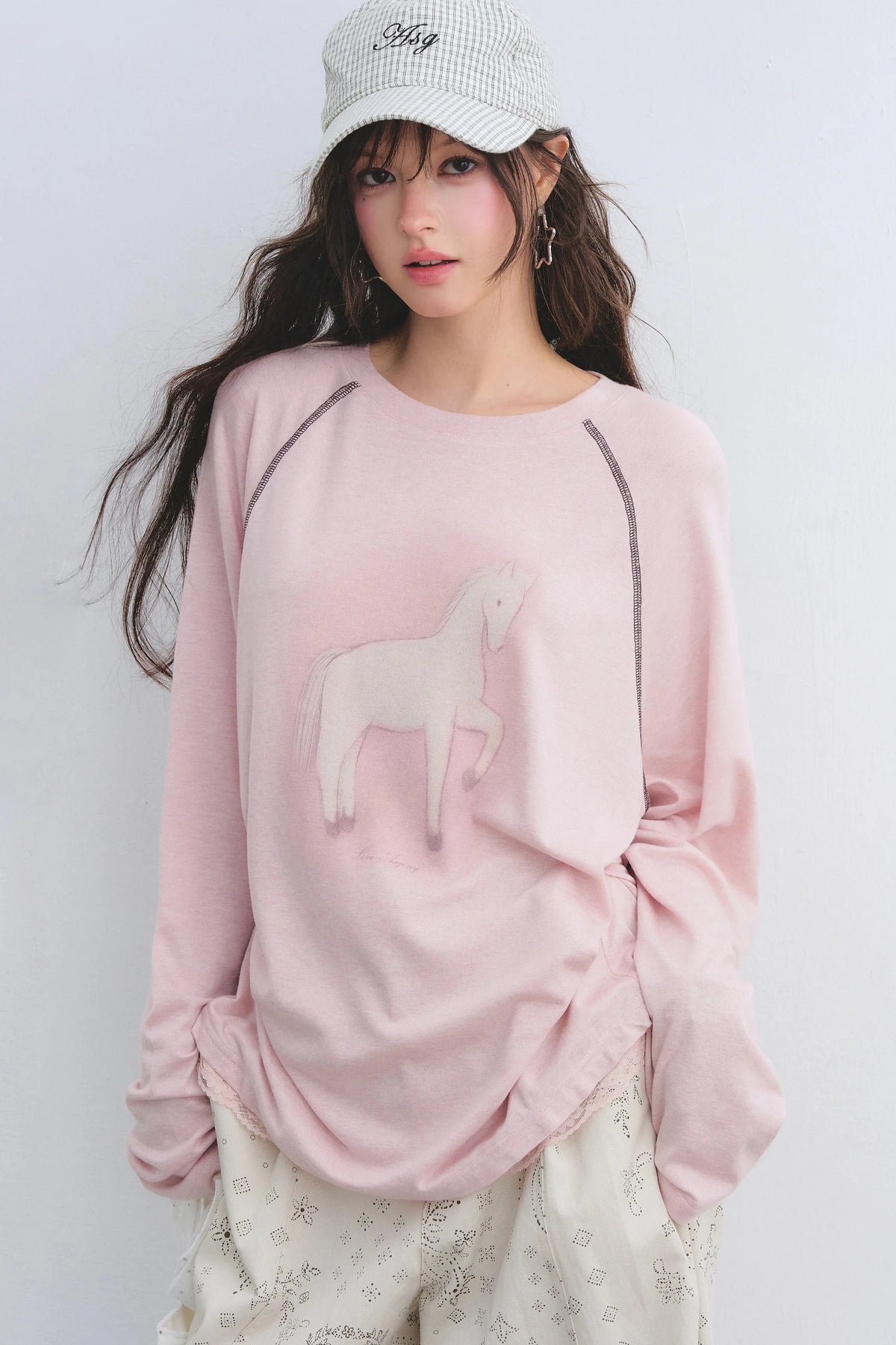 Tencel Wool Lace Patchwork Top