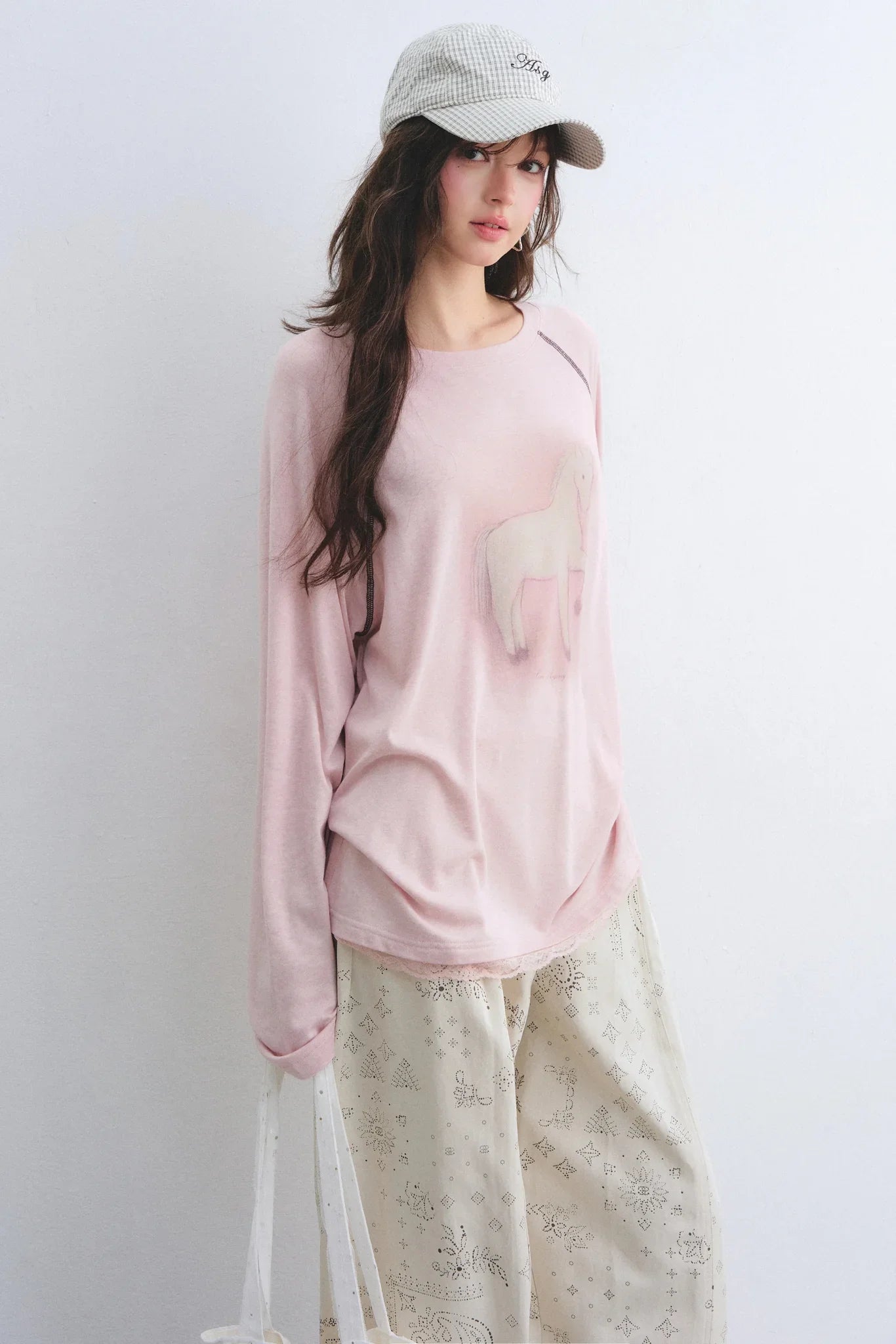 Tencel Wool Lace Patchwork Top