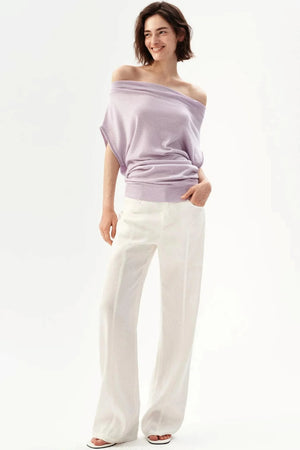 Tencel Wool Off-Shoulder Top