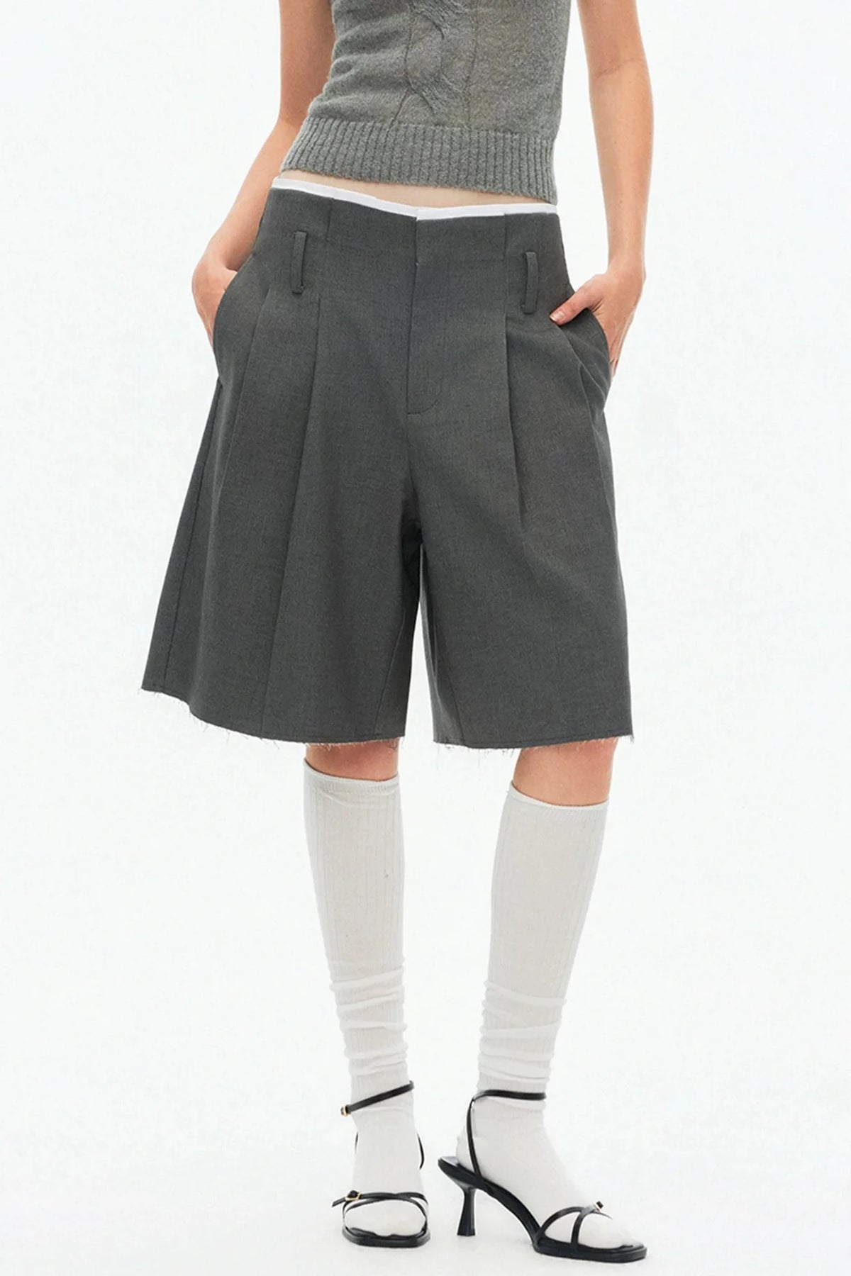 Tencel Wool Pleated Pants