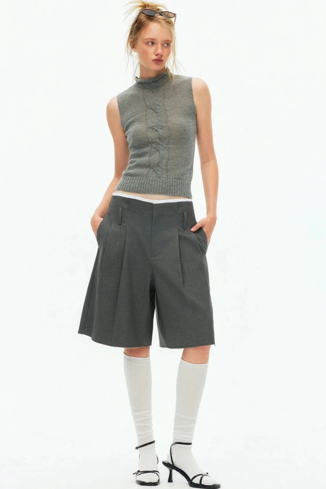 Tencel Wool Pleated Pants