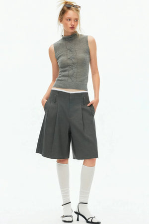 Tencel Wool Pleated Pants