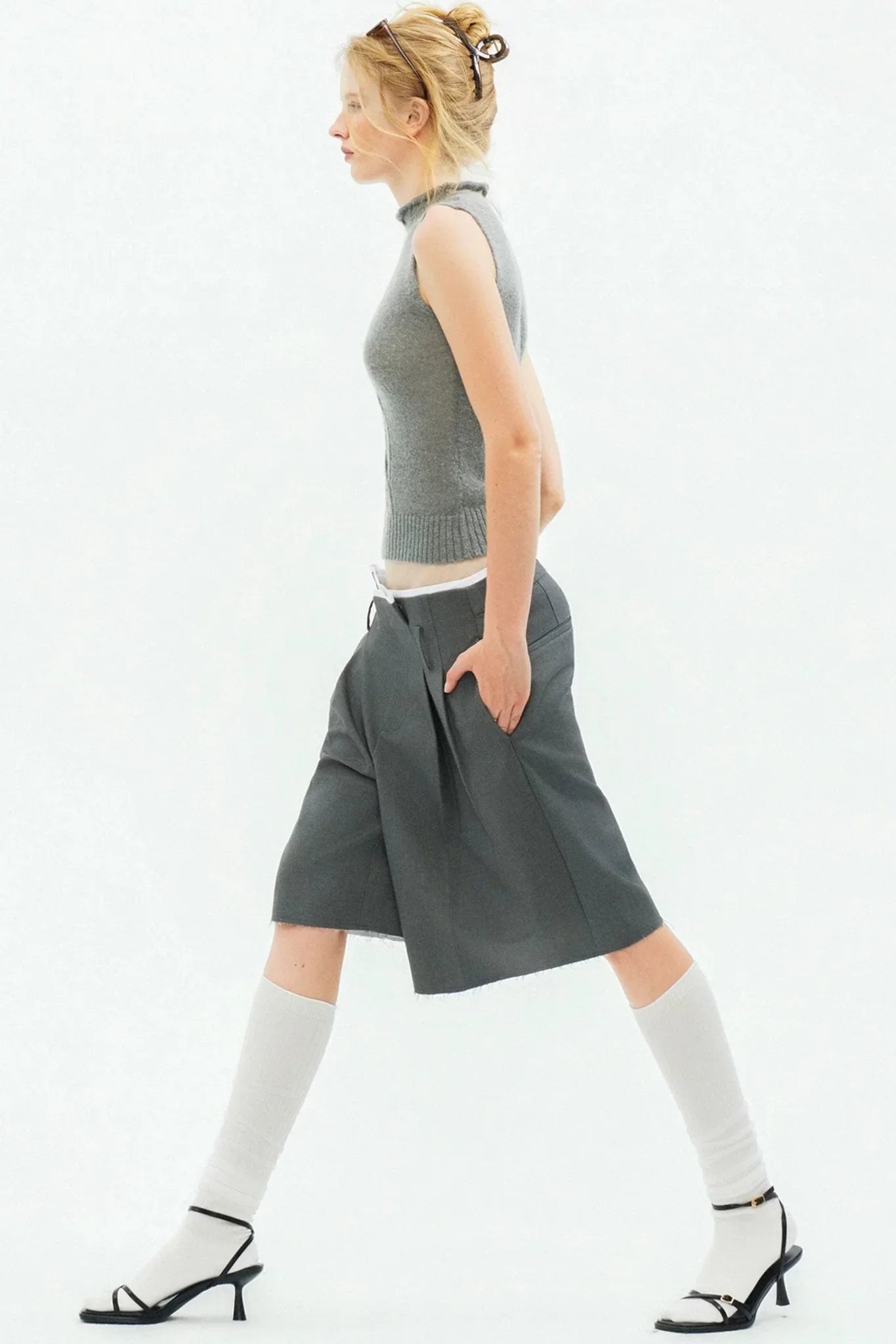 Tencel Wool Pleated Pants